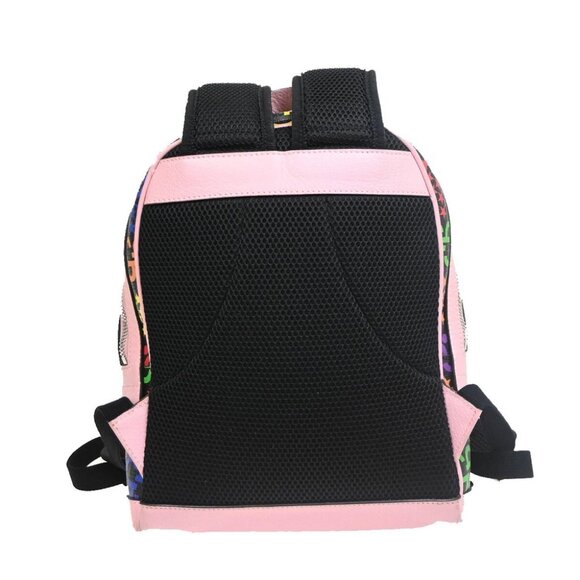 GUCCI Logo GG Psychedelic Backpack Bag Supreme Leather Black Pink Italy - Picture 3 of 16